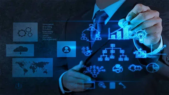 An advisor sketching a company formation and business development strategy